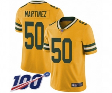 Youth Green Bay Packers #50 Blake Martinez Limited Gold Rush Vapor Untouchable 100th Season Football Jersey