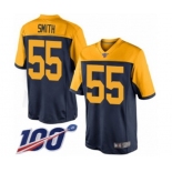 Youth Green Bay Packers #55 Za'Darius Smith Limited Navy Blue Alternate 100th Season Football Jersey