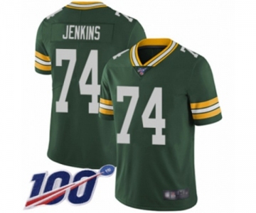 Youth Green Bay Packers #74 Elgton Jenkins Green Team Color Vapor Untouchable Limited Player 100th Season Football Jersey