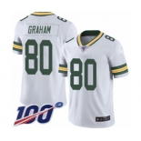 Youth Green Bay Packers #80 Jimmy Graham White Vapor Untouchable Limited Player 100th Season Football Jersey