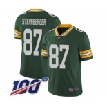 Youth Green Bay Packers #87 Jace Sternberger Green Team Color Vapor Untouchable Limited Player 100th Season Football Jersey