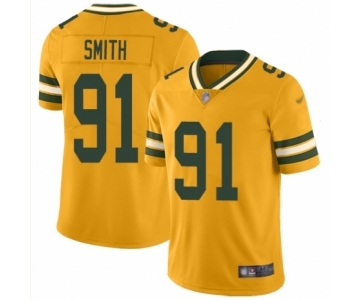 Youth Green Bay Packers #91 Preston Smith Limited Gold Inverted Legend Football Jersey