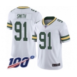 Youth Green Bay Packers #91 Preston Smith White Vapor Untouchable Limited Player 100th Season Football Jersey