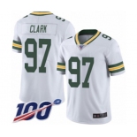 Youth Green Bay Packers #97 Kenny Clark White Vapor Untouchable Limited Player 100th Season Football Jersey