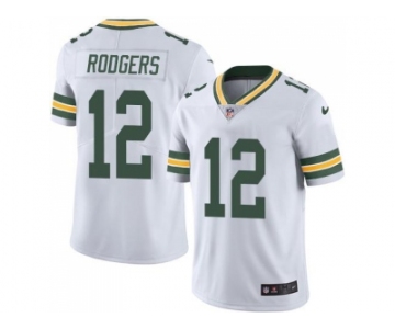 Youth Nike Green Bay Packers #12 Aaron Rodgers White Stitched NFL Limited Rush Jersey