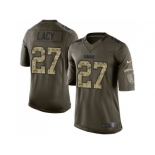 Youth Nike Green Bay Packers #27 Eddie Lacy Green Salute to Service Jerseys