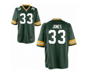 Youth Nike Green Bay Packers #33 Aron Jones Game Green Team Color NFL Jersey