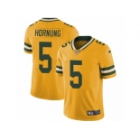 Youth Nike Green Bay Packers #5 Paul Hornung Limited Gold Rush NFL Jersey