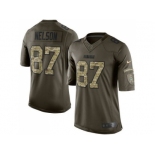 Youth Nike Green Bay Packers #87 Jordy Nelson Green Salute to Service Jerseys