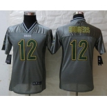 nike youth nfl jerseys green bay packers #12 aaron rodgers grey[nike vapor]