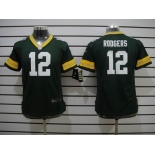 nike youth nfl jerseys green bay packers #12 rodgers green[nike limited]