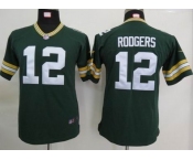 nike youth nfl jerseys green bay packers #12 rodgers green[nike]