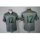 nike youth nfl jerseys green bay packers #12 rodgers grey[Elite shadow]