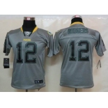 nike youth nfl jerseys green bay packers #12 rodgers grey[nike lights out]