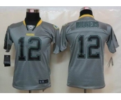 nike youth nfl jerseys green bay packers #12 rodgers grey[nike lights out]