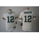 nike youth nfl jerseys green bay packers #12 rodgers white[nike limited]