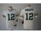 nike youth nfl jerseys green bay packers #12 rodgers white[nike limited]