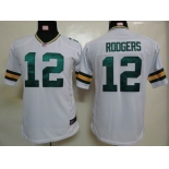 nike youth nfl jerseys green bay packers #12 rodgers white[nike]