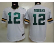 nike youth nfl jerseys green bay packers #12 rodgers white[nike]