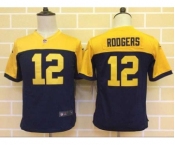 nike youth nfl jerseys green bay packers #12 rodgers yellow-blue[nike]