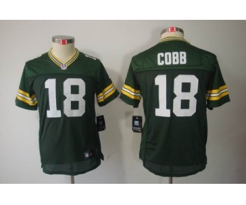 nike youth nfl jerseys green bay packers #18 cobb green[nike limited]