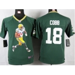 nike youth nfl jerseys green bay packers #18 cobb green[portrait fashion]