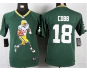 nike youth nfl jerseys green bay packers #18 cobb green[portrait fashion]