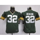 nike youth nfl jerseys green bay packers #32 benson green[nike]