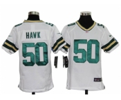 nike youth nfl jerseys green bay packers #50 hawk white[nike]