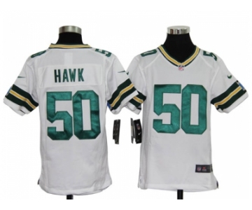 nike youth nfl jerseys green bay packers #50 hawk white[nike]