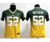 nike youth nfl jerseys green bay packers #52 clay matthews green-yellow[nike drift fashion][second version]