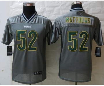 nike youth nfl jerseys green bay packers #52 clay matthews grey[nike vapor]