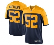 nike youth nfl jerseys green bay packers #52 clay matthews yellow-blue[nike]