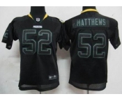 nike youth nfl jerseys green bay packers #52 matthews black[lights out]