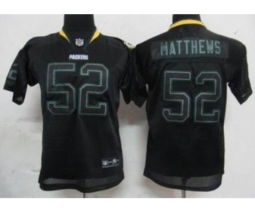 nike youth nfl jerseys green bay packers #52 matthews black[lights out]