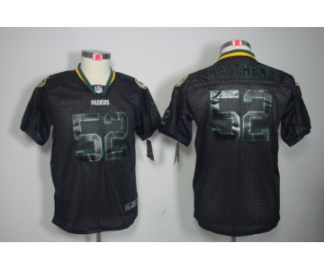 nike youth nfl jerseys green bay packers #52 matthews black[nike lights out]