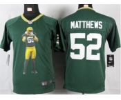 nike youth nfl jerseys green bay packers #52 matthews green[portrait fashion]