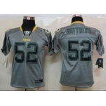 nike youth nfl jerseys green bay packers #52 matthews grey[nike lights out]