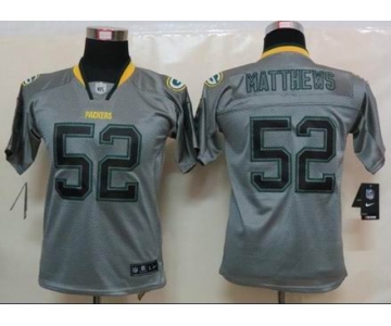 nike youth nfl jerseys green bay packers #52 matthews grey[nike lights out]