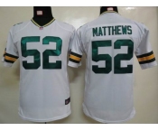 nike youth nfl jerseys green bay packers #52 matthews white[nike]