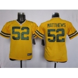 nike youth nfl jerseys green bay packers #52 matthews yellow[nike]