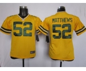 nike youth nfl jerseys green bay packers #52 matthews yellow[nike]