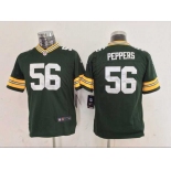 nike youth nfl jerseys green bay packers #56 peppers green[nike][peppers]