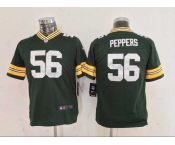 nike youth nfl jerseys green bay packers #56 peppers green[nike][peppers]