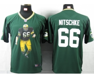 nike youth nfl jerseys green bay packers #66 ray nitschke green[portrait fashion]