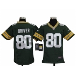 nike youth nfl jerseys green bay packers #80 driver green[nike]