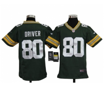 nike youth nfl jerseys green bay packers #80 driver green[nike]