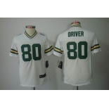 nike youth nfl jerseys green bay packers #80 driver white[nike limited]