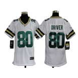 nike youth nfl jerseys green bay packers #80 driver white[nike]