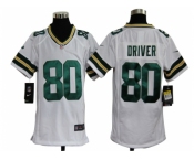 nike youth nfl jerseys green bay packers #80 driver white[nike]